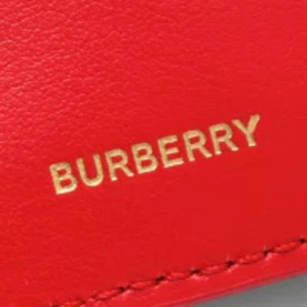 Burberry fold Wallet LS Bright Red Tri Monogram Lark Red